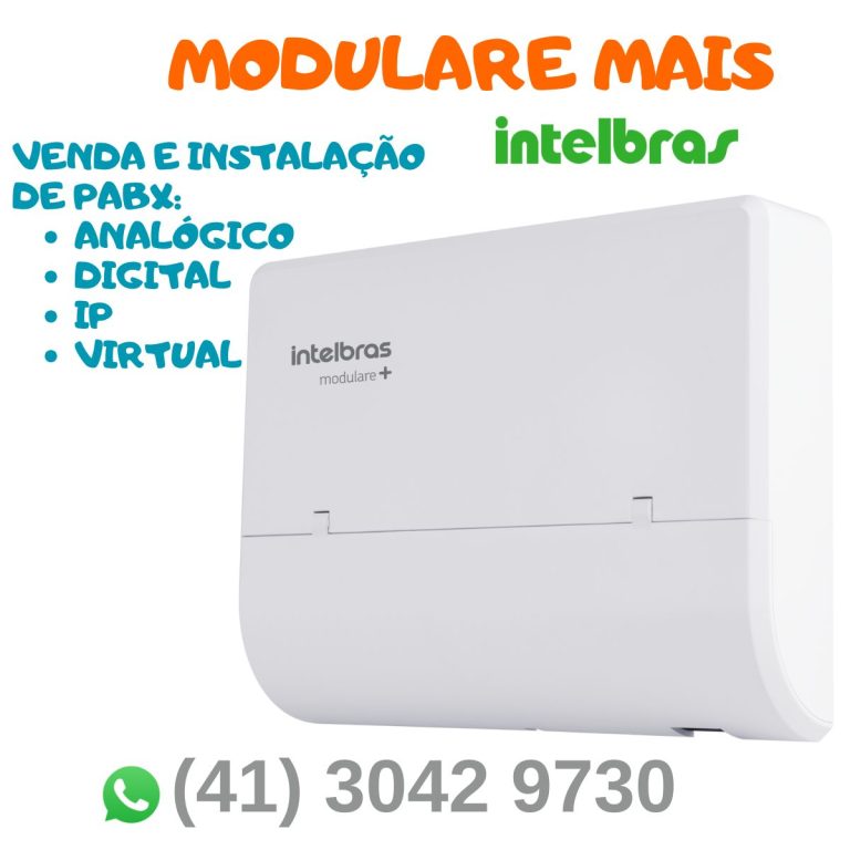 Central PABX Intelbras Modulare: solução telefônica para empresas com até 12 ramais. Eficiência e crescimento. Ligue já! (41) 3042 9730.