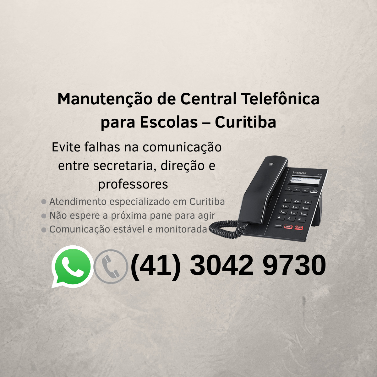 Manutenção de PABX Intelbras para escolas em Curitiba: evite falhas na comunicação entre secretaria, direção e professores. Assistência técnica especializada com monitoramento contínuo.