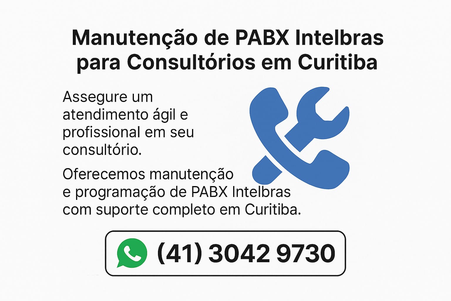 Manutenção de PABX Intelbras para consultórios em Curitiba. Serviço especializado em programação de ramais médicos, URA personalizada e suporte técnico completo.