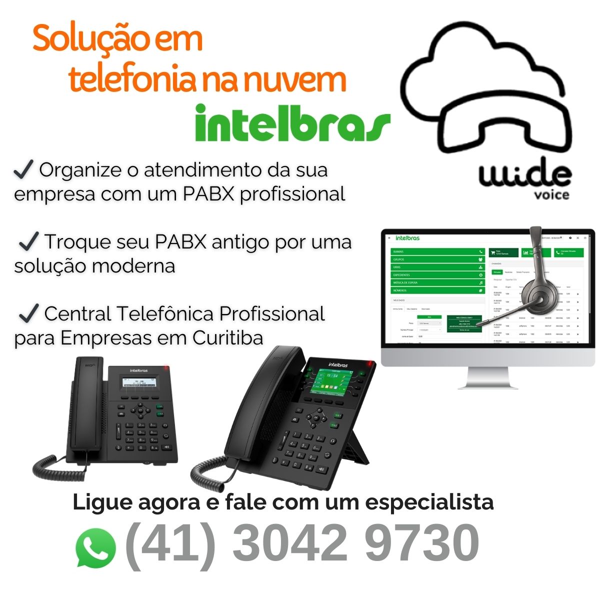 PABX Virtual Intelbras | Wide Voice Comunicação empresarial de alto nível sem custos com hardware. Reduza despesas e aumente a produtividade da sua empresa.