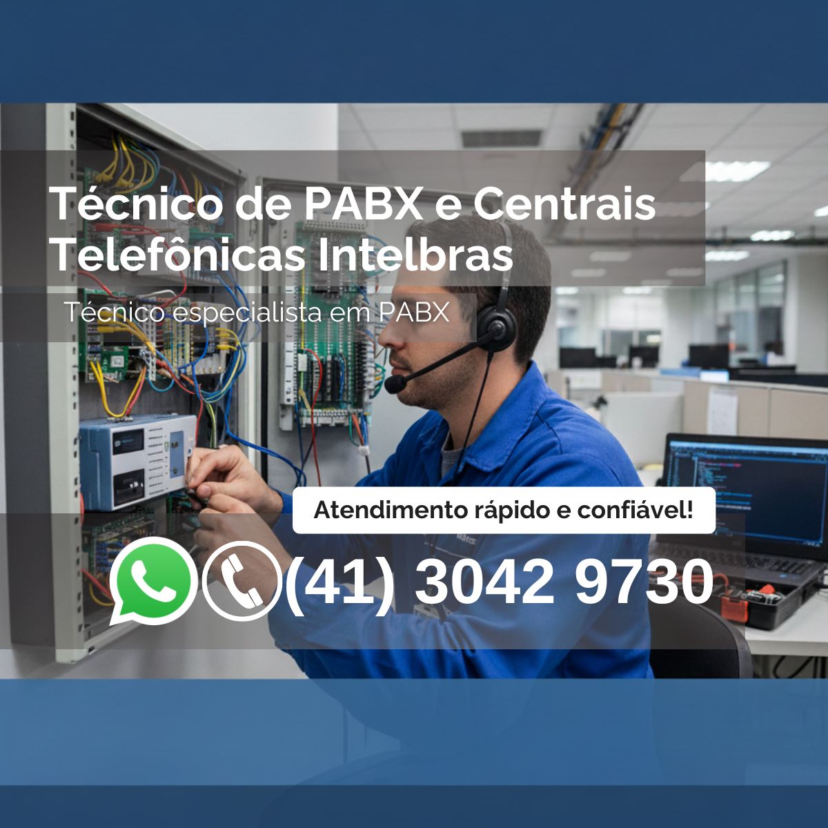 Técnico de PABX em Curitiba. Instalação, manutenção e suporte em centrais telefônicas. Atendimento ágil e com garantia.