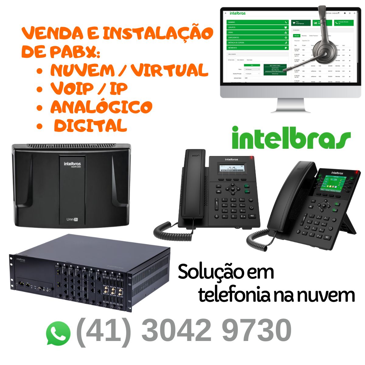 Venda, Instalação e Consultoria de PABX em Curitiba: Analógico, Digital, IP e Nuvem/Virtual