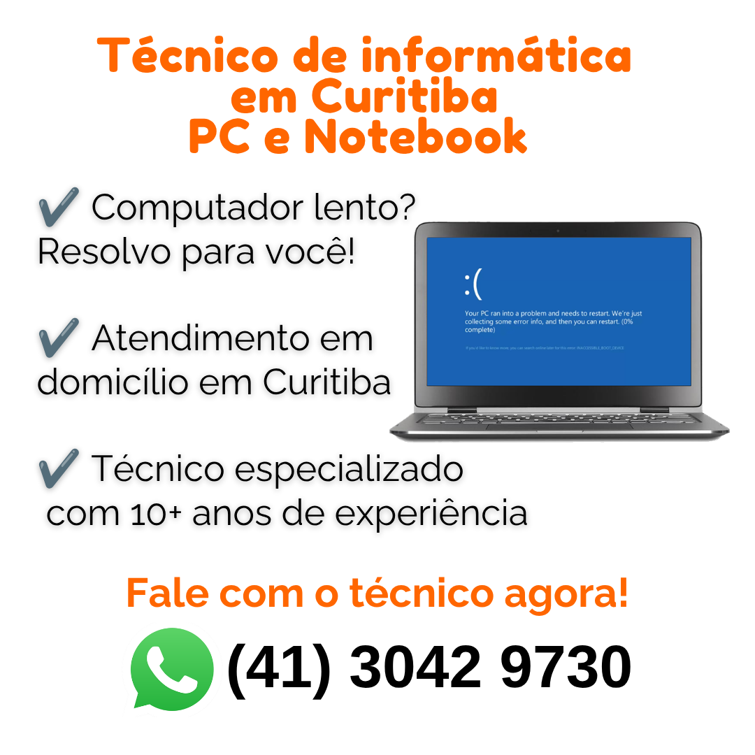 Técnico de Informática em Curitiba | Formatação de PC e Notebook